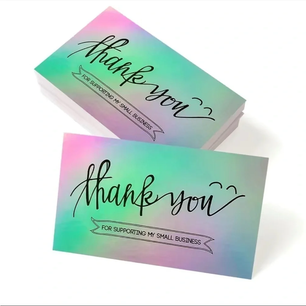 50 pack holographic thank you cards​​​​​​​